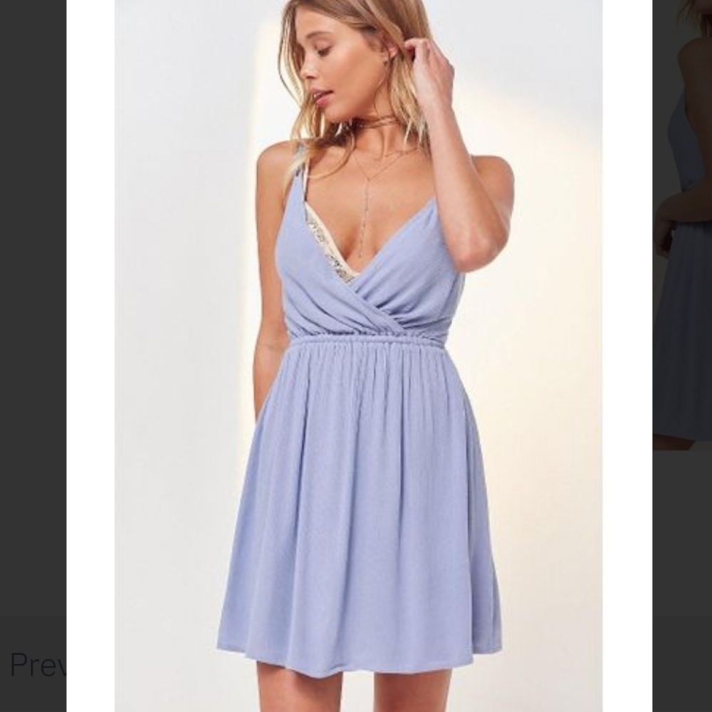Ecote Strappy Surplice Fit + Flare Dress